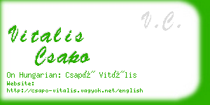 vitalis csapo business card